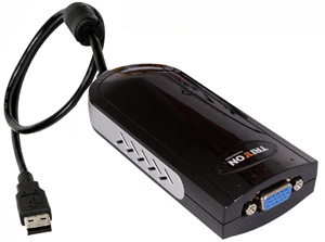 Adaptador USB a VGA para un segundo monitor.