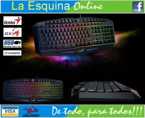 Teclado Gamer Genius GX Scorpion K9, Español, Multimedia, Retro-iluminación y USB.