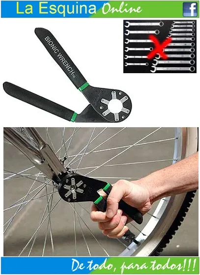 Llave para tuercas universal. Tipo Alicate.