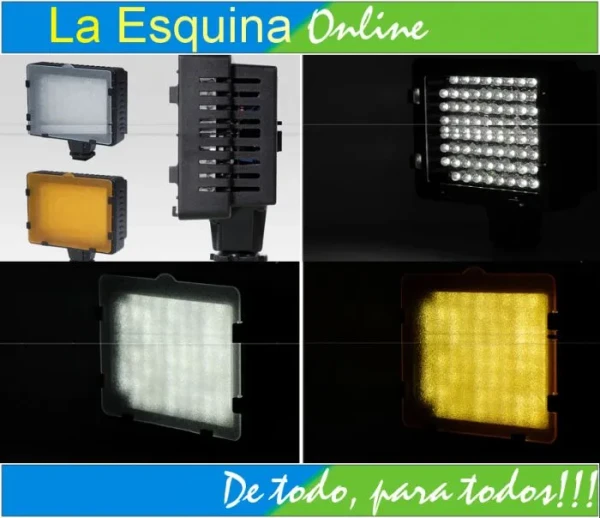 Lámpara para cámaras filmadoras de 76 Leds.