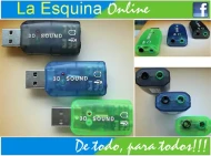 Tarjeta de sonido USB 2.0 especiales para Notebook.