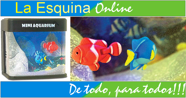 Adorno Mini Acuario USB o Bateria.
