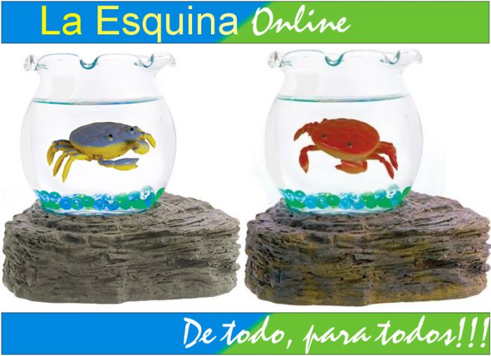 Adorno de pecera con cangrejo para oficina, etc.