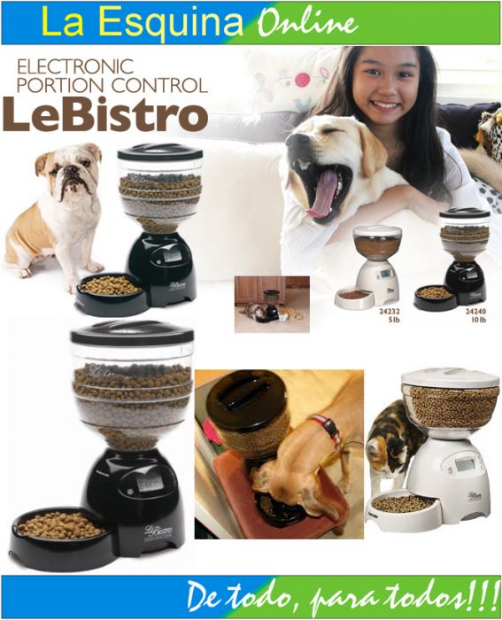 Dispensador de alimentos para mascotas, Perros y gatos.