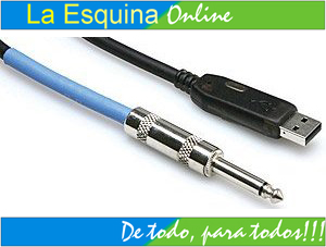 Cable USB para guitarra, bajo o teclado.