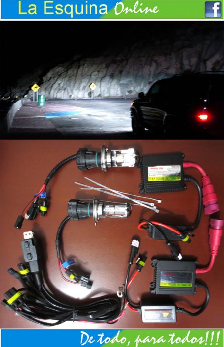 Kit de Focos Xenón HID H4-3 de luz Alta y baja de 35W.