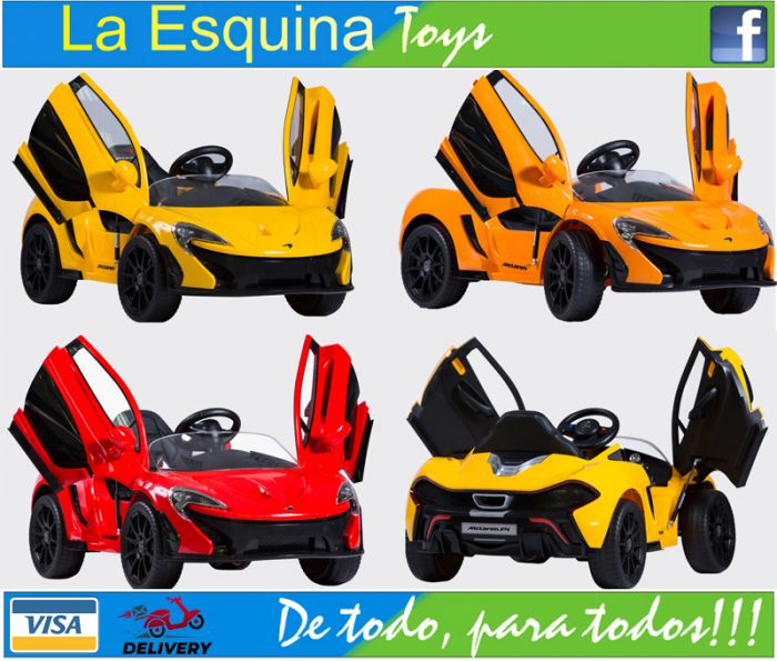 Carrito elÃ©ctrico a control remoto para niÃ±os de 1 a 4 aÃ±os. Modelo McLaren P1.