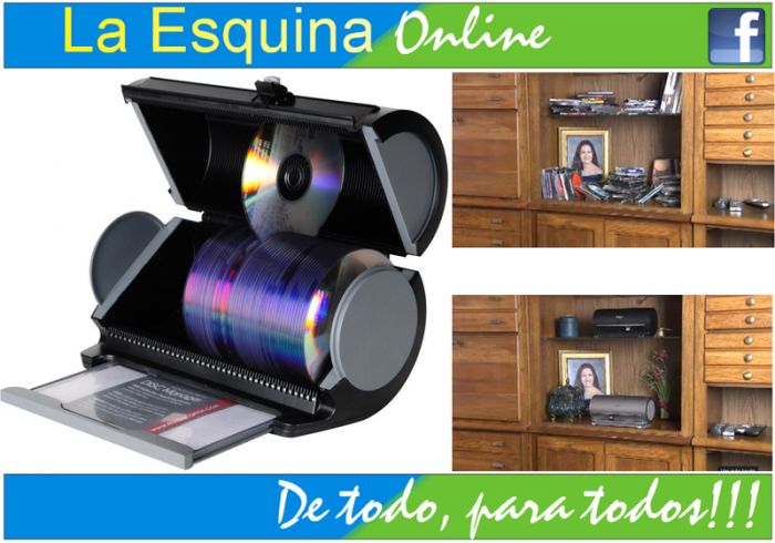 Organizador de CDs o DVDs. Organice hasta 80 discos.