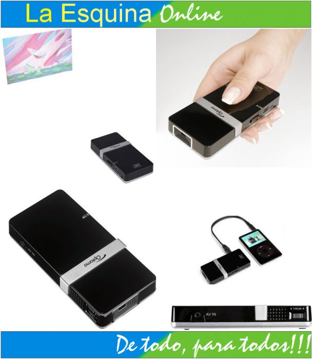 Proyector Súper Portátil de bolsillo de hasta 60 pulgadas.